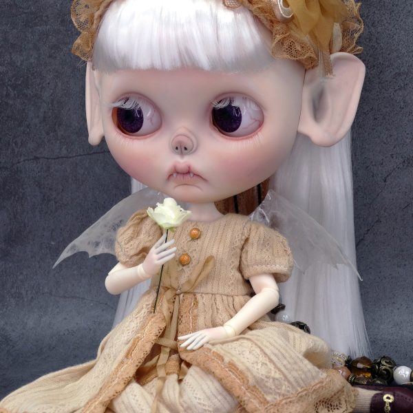 Malvina, muñeca Blythe custom murciélago, de estilo vintage