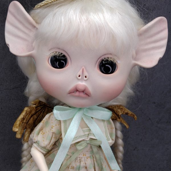 Lisbeth, muñeca OOAK murciélago vampiro, de estilo vintage